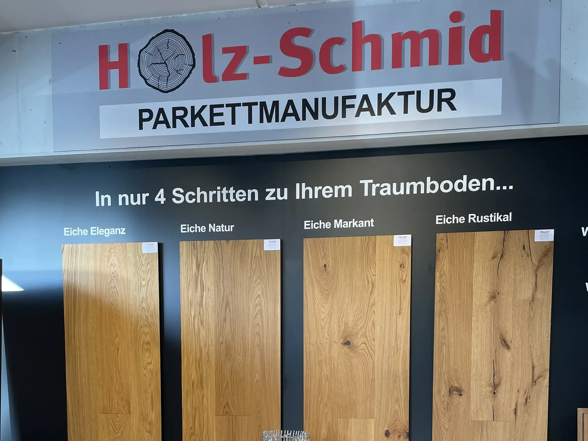 Parkettmanufaktur und Bodenausstellung bei Holz-Schmid Nufringen
