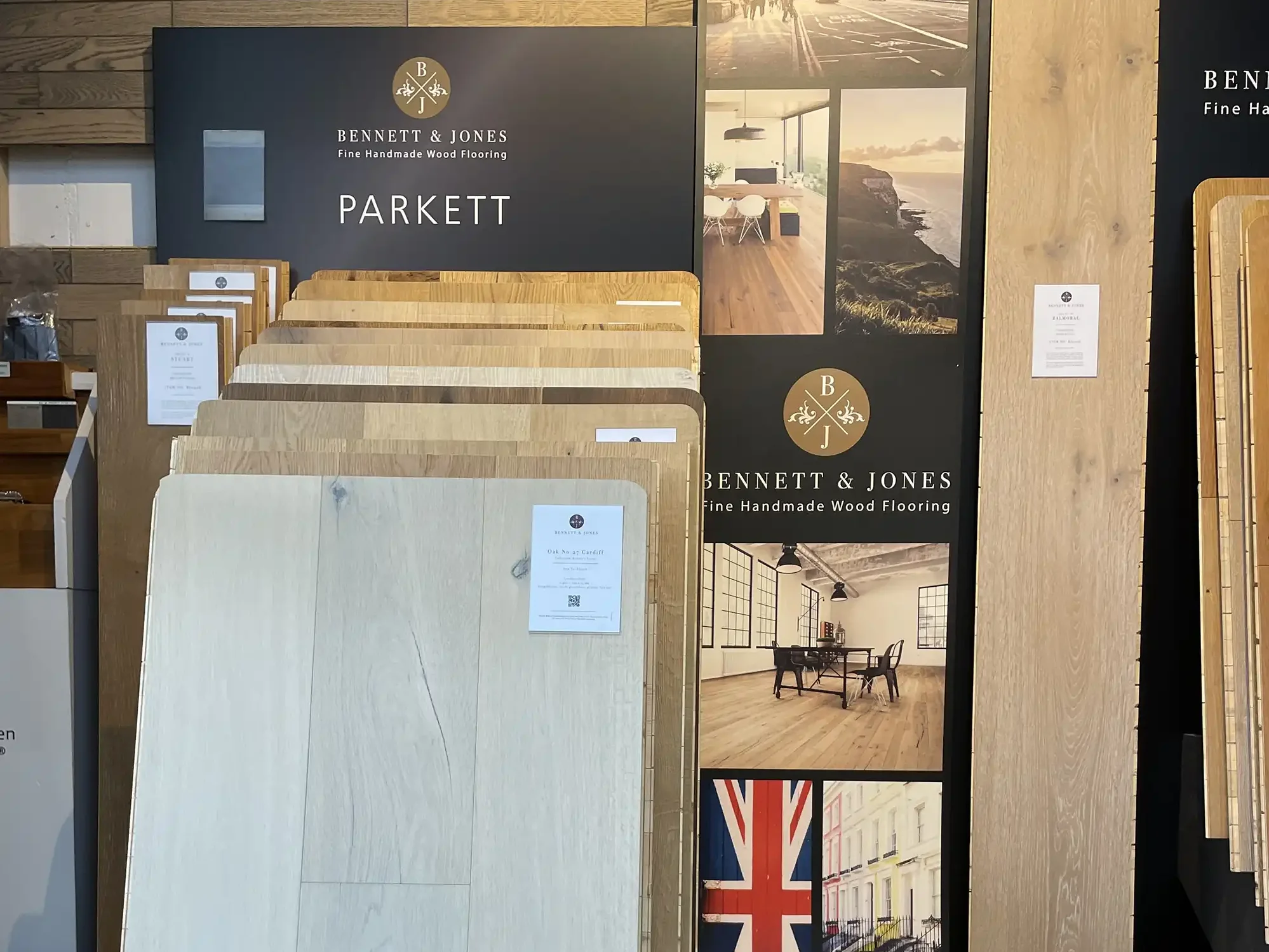 Parkett Muster und Bodenbeläge in der Ausstellung von Holz-Schmid